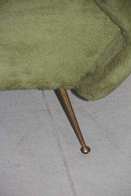 Mid-Century Italian Green Armchair, 1950s-EH-540859