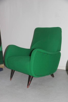 Mid-Century Italian Green Armchairs, 1950s, Set of 2-EH-540955