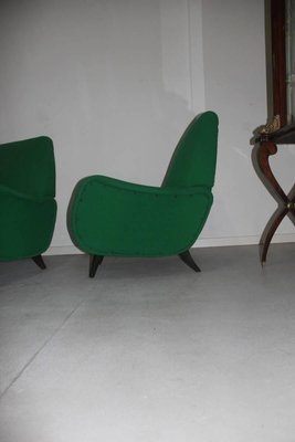 Mid-Century Italian Green Armchairs, 1950s, Set of 2-EH-540955