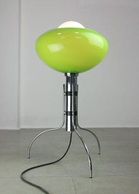 Mid-Century Italian Green Glass Floor Lamp-HGJ-1438625