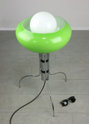 Mid-Century Italian Green Glass Floor Lamp-HGJ-1438625