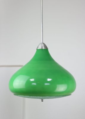 Mid-Century Italian Green Glass Pendant Lamp-HGJ-1438390