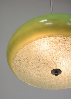 Mid-Century Italian Green Glass Pendant Lamp-HGJ-1438390