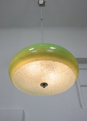 Mid-Century Italian Green Glass Pendant Lamp-HGJ-1438390