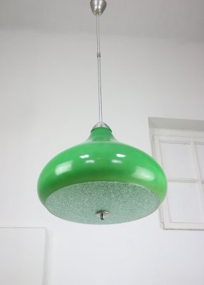 Mid-Century Italian Green Glass Pendant Lamp-HGJ-1438390