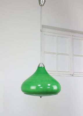 Mid-Century Italian Green Glass Pendant Lamp-HGJ-1438390