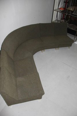 Mid-Century Italian Green Modular Sofa, 1950s, Set of 5-EH-540861