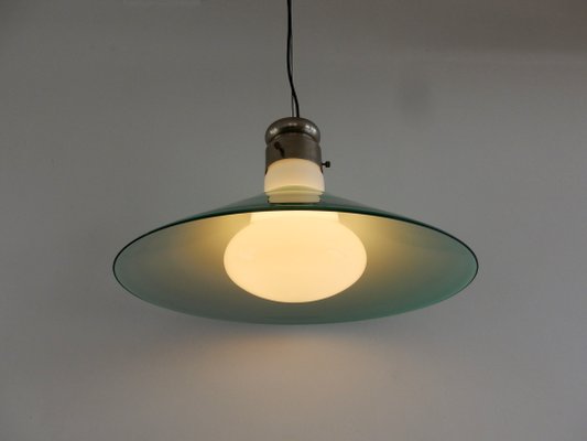 Mid-Century Italian Green Murano Glass Pendant Lamp by Alessandro Pianon for Vistosi-NV-863092