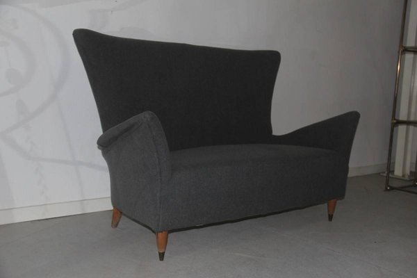 Mid-Century Italian Grey Sofa, 1950s-EH-541014