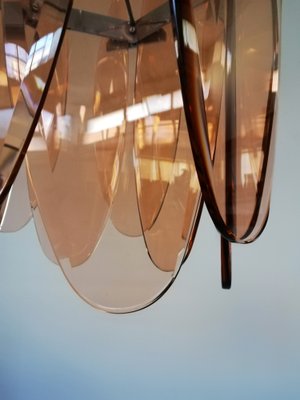 Mid-Century Italian Ground Pink Glass Ceiling Lamp from Veca-UIW-1188051