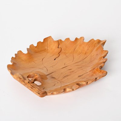 Mid-Century Italian Handmade Birch Maple Leaf-Shaped Centerpiece, 1950s-JDR-1414120