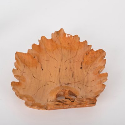 Mid-Century Italian Handmade Birch Maple Leaf-Shaped Centerpiece, 1950s-JDR-1414120