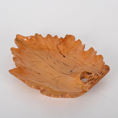 Mid-Century Italian Handmade Birch Maple Leaf-Shaped Centerpiece, 1950s-JDR-1414120