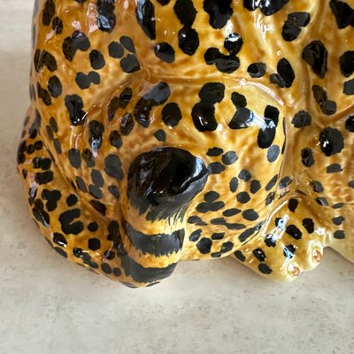 Mid-Century Italian Handmade Ceramic Baby Leopards, 1970s, Set of 2-NOT-2019827