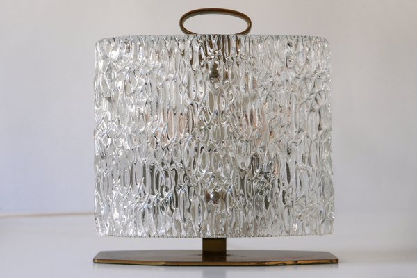 Mid-Century Italian Ice Glass Table Lamp, 1950s-WPT-570071