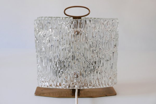 Mid-Century Italian Ice Glass Table Lamp, 1950s-WPT-570071