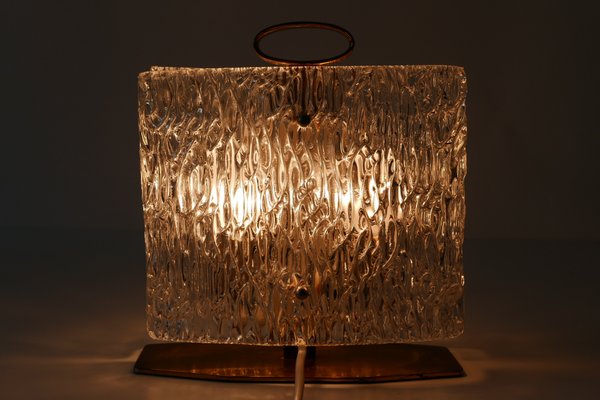 Mid-Century Italian Ice Glass Table Lamp, 1950s-WPT-570071