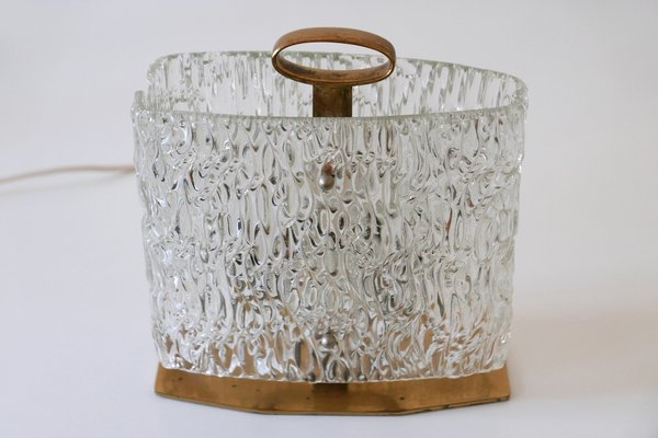 Mid-Century Italian Ice Glass Table Lamp, 1950s-WPT-570071