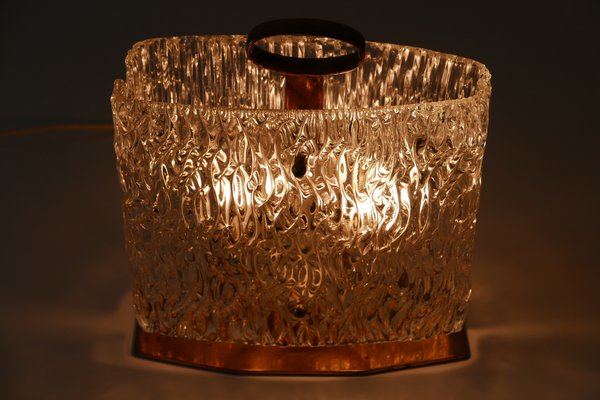 Mid-Century Italian Ice Glass Table Lamp, 1950s-WPT-570071