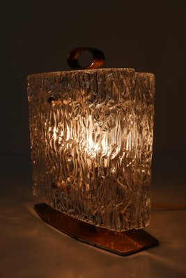 Mid-Century Italian Ice Glass Table Lamp, 1950s-WPT-570071