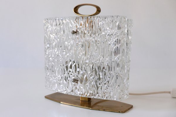 Mid-Century Italian Ice Glass Table Lamp, 1950s-WPT-570071