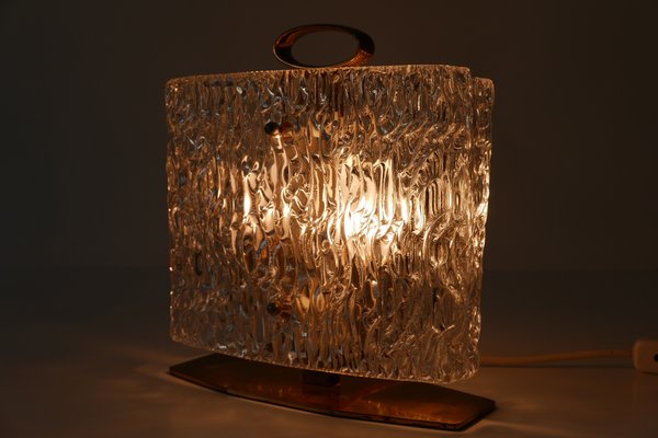 Mid-Century Italian Ice Glass Table Lamp, 1950s-WPT-570071