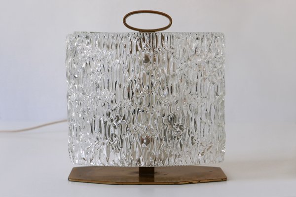 Mid-Century Italian Ice Glass Table Lamp, 1950s-WPT-570071