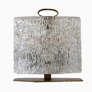 Mid-Century Italian Ice Glass Table Lamp, 1950s-WPT-570071