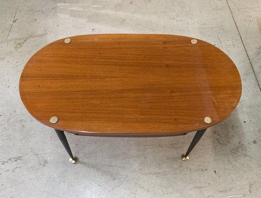 Mid-Century Italian Iron & Teak Wood Coffee Table by Silvio Cavatorta, 1950s-JDR-1126081