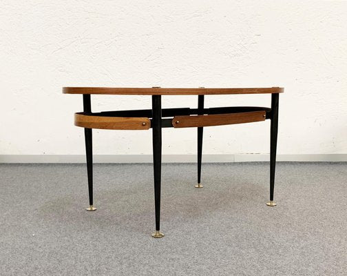 Mid-Century Italian Iron & Teak Wood Coffee Table by Silvio Cavatorta, 1950s-JDR-1126081