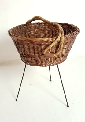 Mid-Century Italian Knitting Basket, 1950s-FO-554141