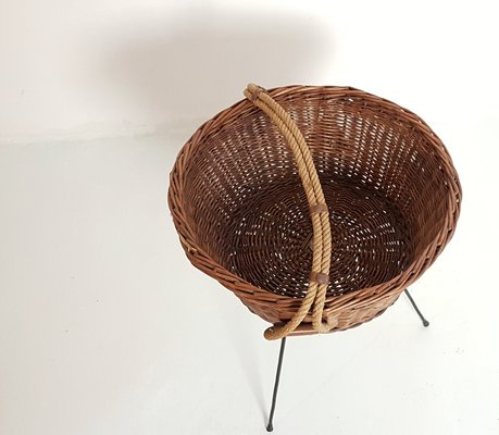 Mid-Century Italian Knitting Basket, 1950s-FO-554141