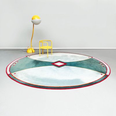 Mid-Century Italian Large Round Carpet, 1980s-GDD-1278688