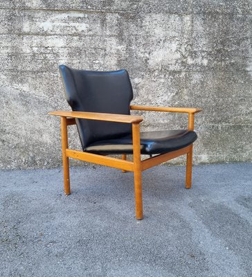 Mid-Century Italian Leather Armchair by Charles F.Joosten and Carlo Zacconi for Framar, 1960s-PUG-1298222