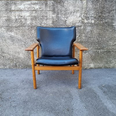 Mid-Century Italian Leather Armchair by Charles F.Joosten and Carlo Zacconi for Framar, 1960s-PUG-1298222