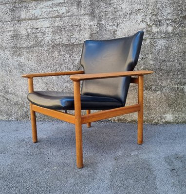 Mid-Century Italian Leather Armchair by Charles F.Joosten and Carlo Zacconi for Framar, 1960s-PUG-1298222