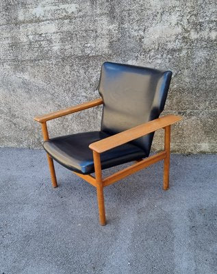 Mid-Century Italian Leather Armchair by Charles F.Joosten and Carlo Zacconi for Framar, 1960s-PUG-1298222