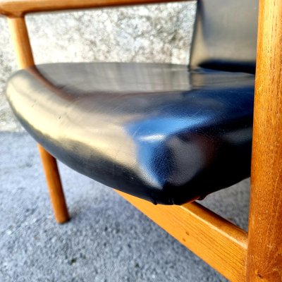 Mid-Century Italian Leather Armchair by Charles F.Joosten and Carlo Zacconi for Framar, 1960s-PUG-1298222