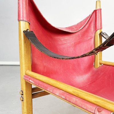 Mid-Century Italian Leather & Wood Oasi 85 Armchair attributed to Legler for Zanotta, 1960s-GDD-1386621