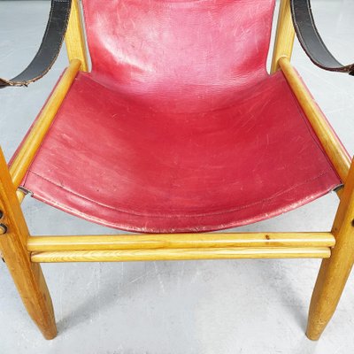 Mid-Century Italian Leather & Wood Oasi 85 Armchair attributed to Legler for Zanotta, 1960s-GDD-1386621