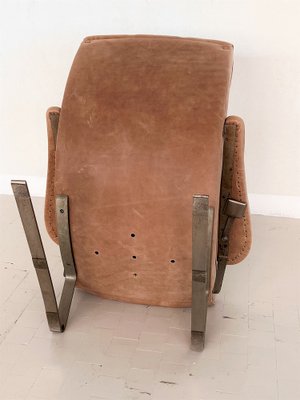 Mid-Century Italian Lounge Chair in Suede by Guido Bonzani for Tecnosalotto, 1970s-VNE-1306692