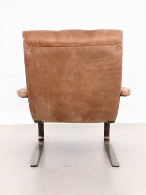 Mid-Century Italian Lounge Chair in Suede by Guido Bonzani for Tecnosalotto, 1970s-VNE-1306692