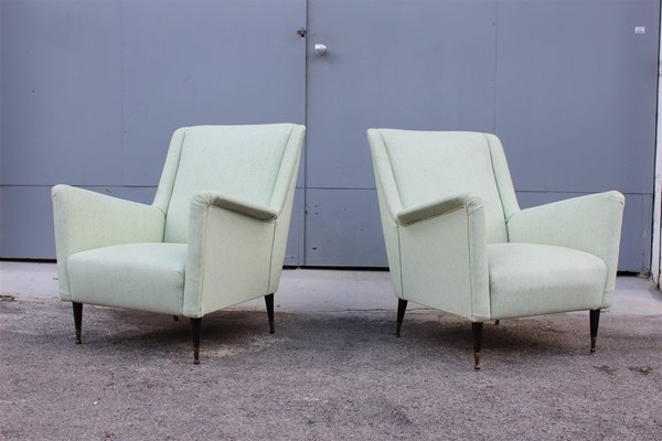 Mid-Century Italian Lounge Chairs in the Style of Gio Ponti, Set of 2-EH-637559