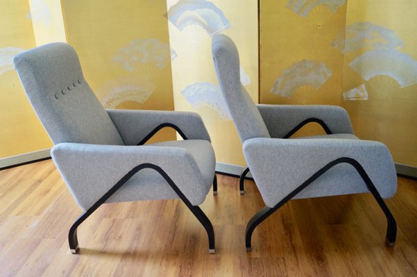 Mid-Century Italian Lounge Chairs in the Style of Ico Parisi, 1960s, Set of 2-DVX-900967