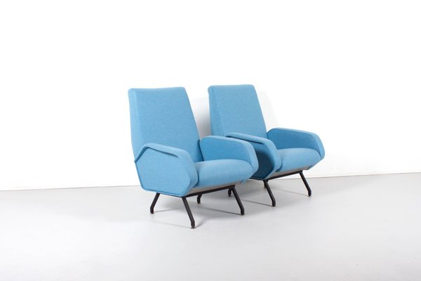 Mid-Century Italian Lounge Chairs in the Style of Marco Zanuso, Set of 2-QT-1263471