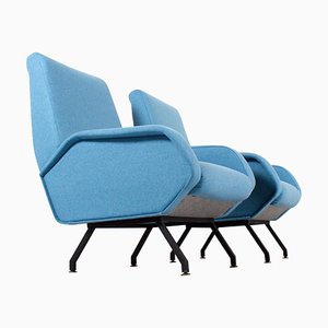 Mid-Century Italian Lounge Chairs in the Style of Marco Zanuso, Set of 2-QT-1263471