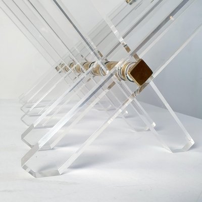 Mid-Century Italian Magazine Holder in Acrylic Glass-FO-1278225