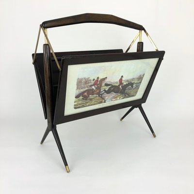 Mid-Century Italian Magazine Rack in Ico Parisi Style-LYQ-1171688