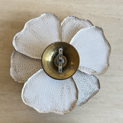 Mid-Century Italian Magnolia Wall Light by La Samaritaine, 1970s-NOT-2038043