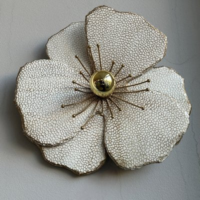 Mid-Century Italian Magnolia Wall Light by La Samaritaine, 1970s-NOT-2038043